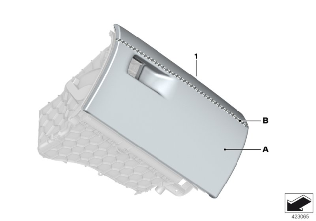 2014 BMW 435i Individual Glove Compartment Diagram