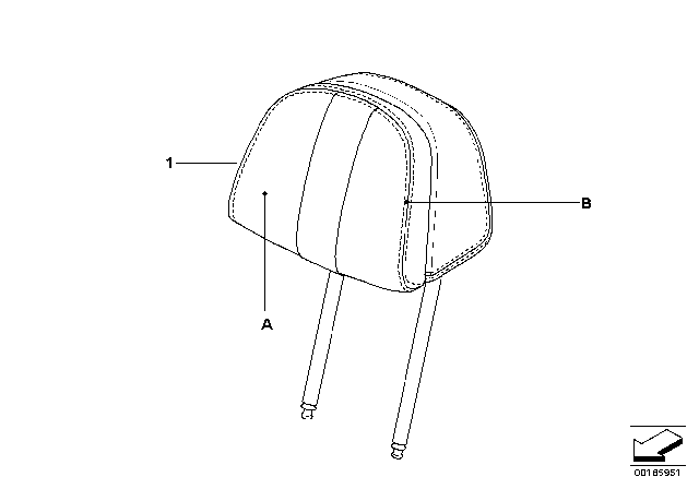 2007 BMW M5 Individual Headrest Diagram 3