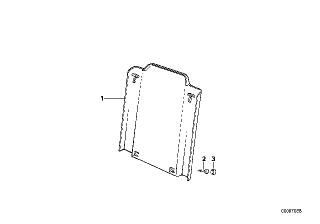 1993 BMW 750iL BMW Sport Seat Panel Rear Diagram