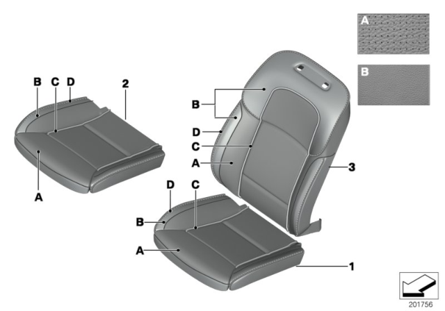 2011 BMW 750Li Individual Cover, Klima-Leather Comfort Seat Diagram