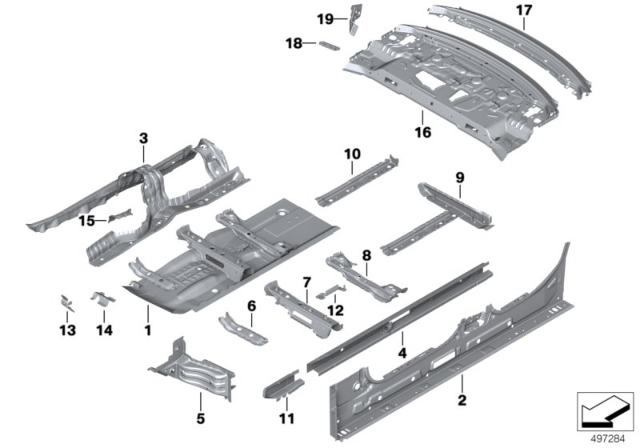 2020 BMW 330i xDrive Partition Trunk / Floor Parts Diagram