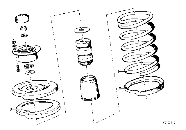 1977 BMW 530i Coil Spring Diagram for 31331119012