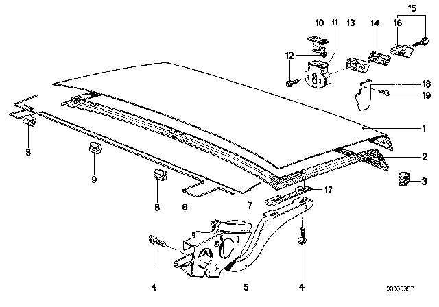 1987 BMW 528e Mounting Diagram for 51241804080