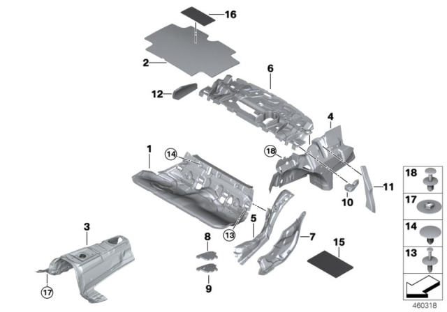 2018 BMW M3 Sound Insulation Trunk Left Diagram for 51478064299