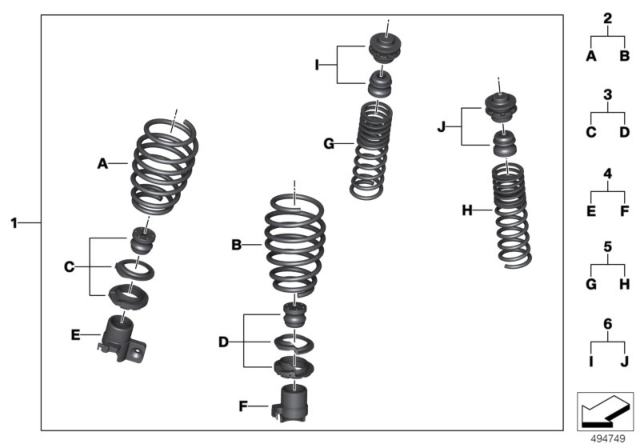 2016 BMW M3 SET OF SPRINGS, FRONT Diagram for 31302463685