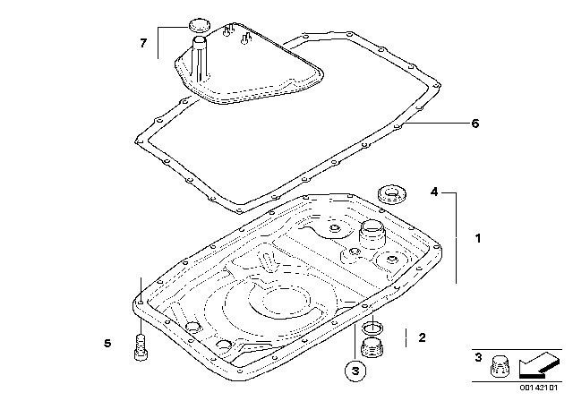 2005 BMW X5 Screw Plug Diagram for 24117588742