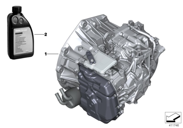 2016 BMW X1 Automatic Transmission GA8F22AW Diagram