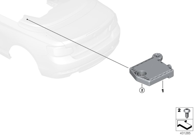 2015 BMW 228i xDrive Single Parts, GPS/TV Aerials Diagram