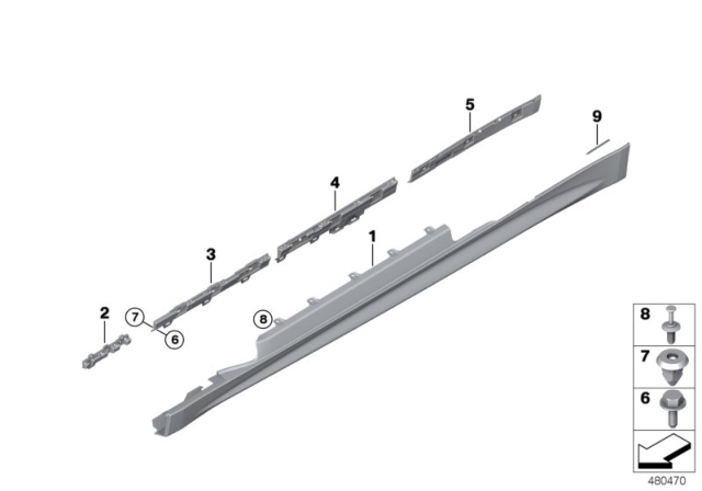 2015 BMW 428i M Trim, Sill / Wheel Arch Diagram