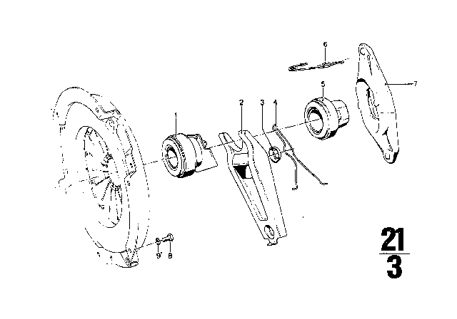 1971 BMW 3.0CS Clutch Control Diagram 4