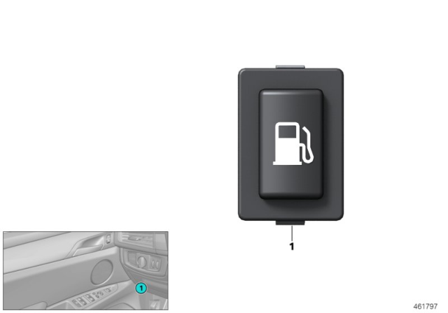 2017 BMW X5 Switch, Tank Release Diagram