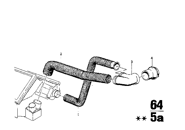 1973 BMW 3.0S Air Outlet Diagram 2