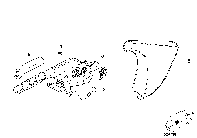 2001 BMW M3 Handbrake Lever Diagram 2