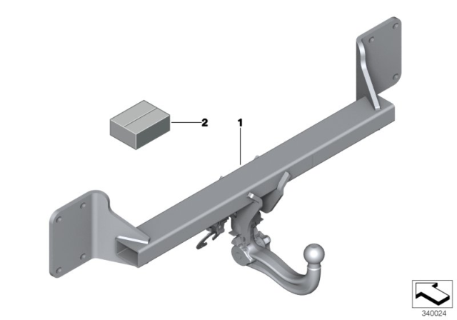 2020 BMW X6 Retrofitting Trailer Tow Hitch US Version Diagram