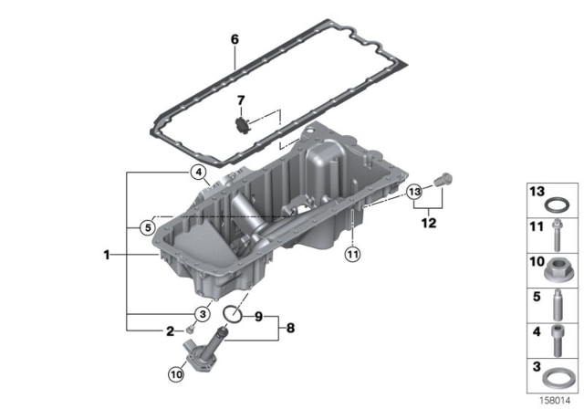 2009 BMW X3 Engine Oil Pan Diagram for 11137541221