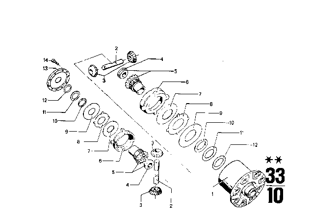 1969 BMW 2500 Final Drive With Differential Diagram