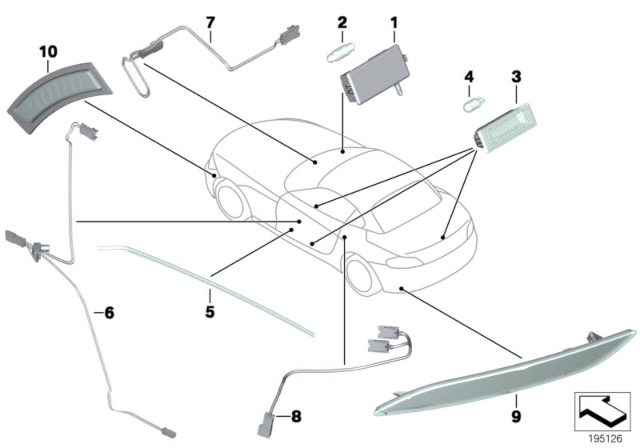 2009 BMW Z4 Various Lamps Diagram