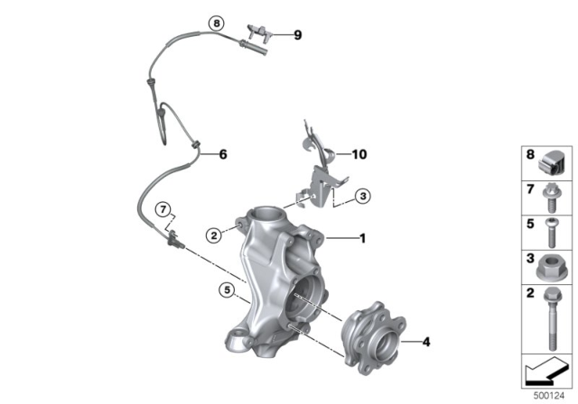 2019 BMW 330i SWIVEL BEARING, CAMBER CORRE Diagram for 31216877144