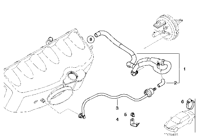 2001 BMW M3 Vacuum Control - Engine Diagram