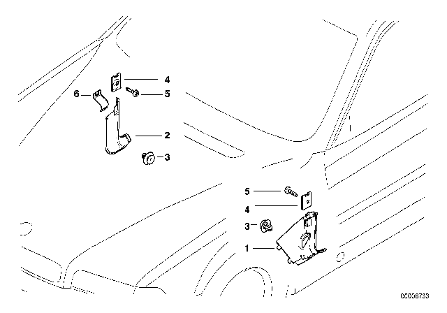 1995 BMW 750iL Trim Panel Leg Room Diagram