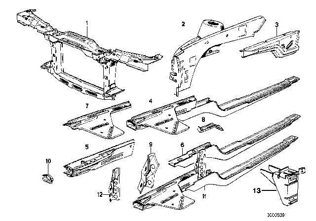 1989 BMW 325ix Wheel Arch, Front Right Diagram for 41141929544