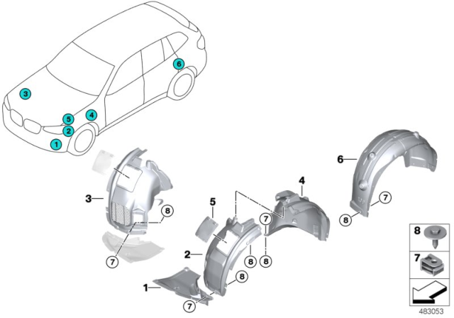 2018 BMW X3 Cover,Wheel Arch,Frontsection,Front Left Diagram for 51717394813