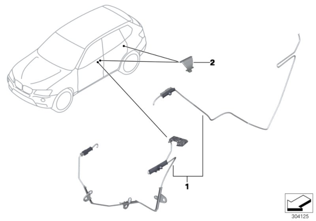 2011 BMW X3 Door Handle Illumination Diagram
