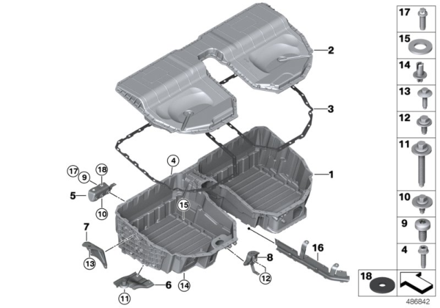 2019 BMW 530e LEFT BRACKET Diagram for 61258624562