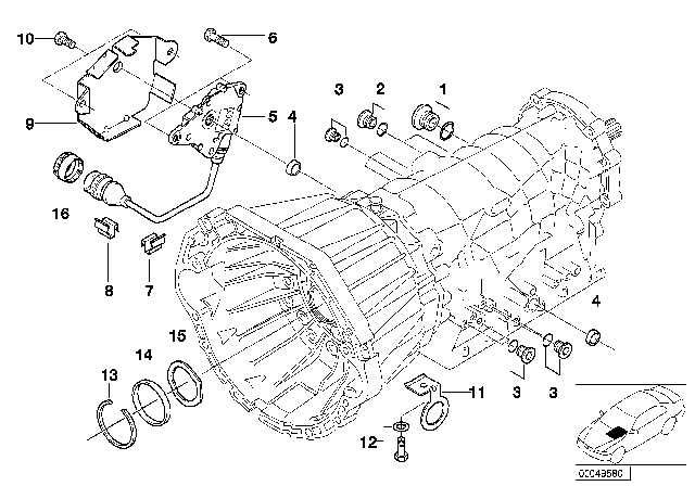 2001 BMW X5 Protective Cover Diagram for 24101422525