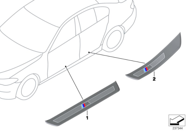 2012 BMW 535i Retrofit, M Cover, Entrance Diagram