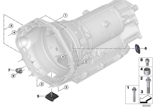 2018 BMW X5 M Transmission Mounting Diagram