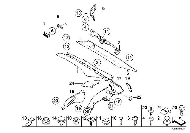 2008 BMW Alpina B7 Trim Panel, Rear Diagram 2