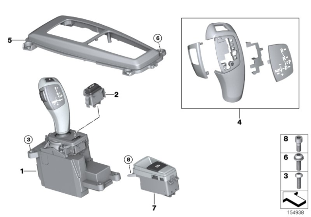 2012 BMW X5 Gear Selector Switch Diagram