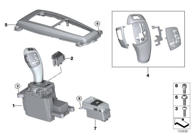 2013 BMW X6 Gear Selector Switch Diagram