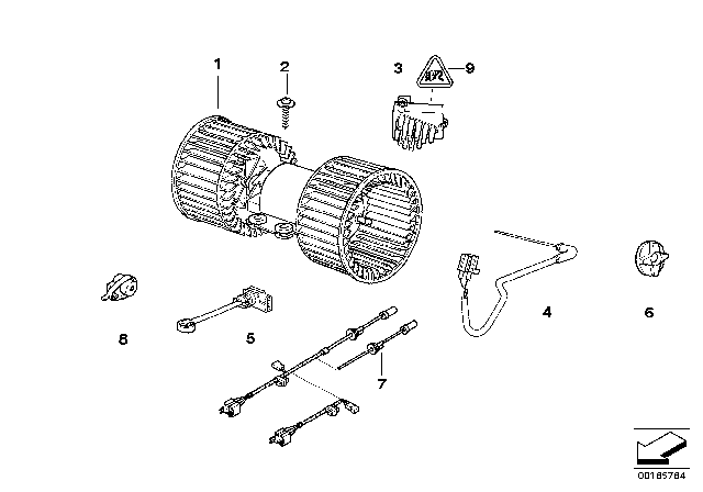 2002 BMW X5 Electric Parts For Ac Unit Diagram