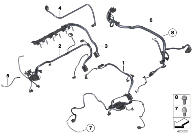 2015 BMW 640i xDrive Engine Wiring Harness Diagram