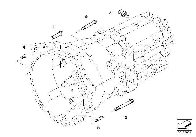 2005 BMW 330Ci Transmission Mounting Diagram