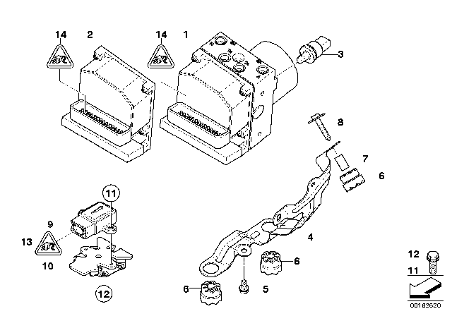 2006 BMW X5 Dsc Hydraulic Unit Diagram for 34516758627