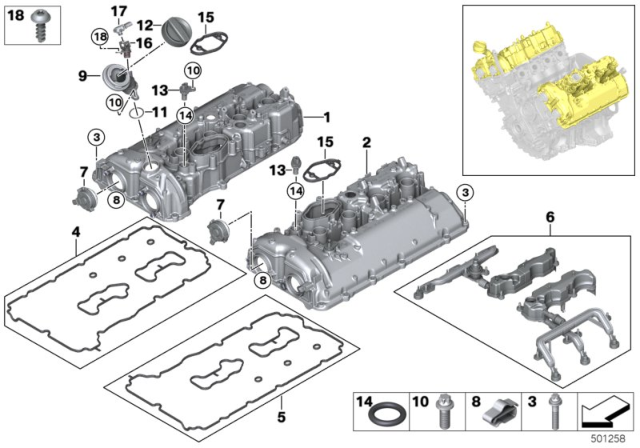 2019 BMW X7 OIL FILLER NECK Diagram for 11128668242