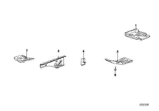 1977 BMW 530i Wheel Housing Strut, Front Right Diagram for 41111819030