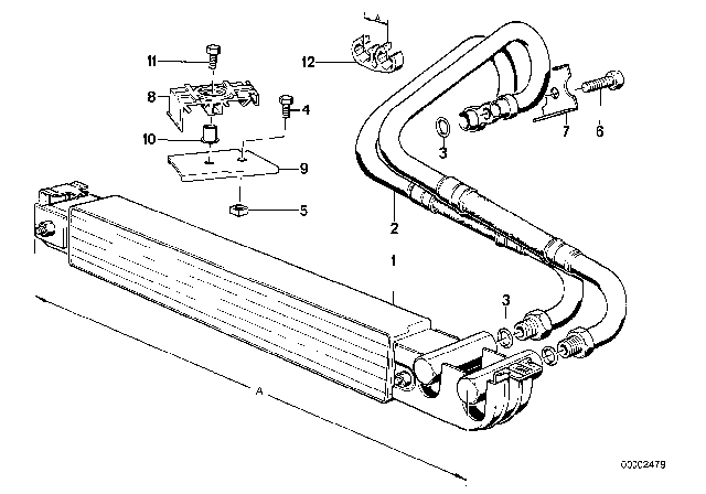 1989 BMW 735iL Engine Oil Cooling Diagram