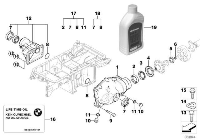 2003 BMW 325xi Front Axle Differential Separate Component All-Wheel Drive V. Diagram