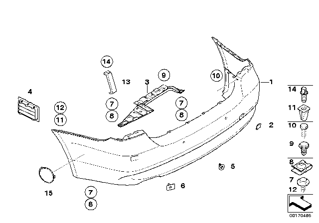 2011 BMW 328i xDrive Trim Panel, Rear Diagram