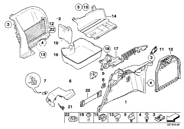 2006 BMW 325xi Battery Cover Diagram for 51477068890