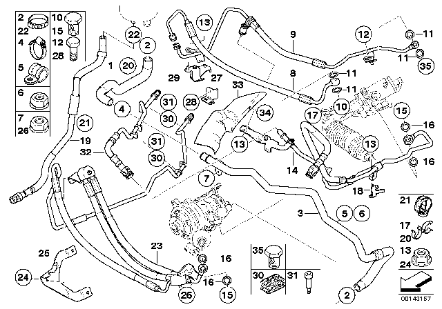 2006 BMW 650i Hex Nut Diagram for 07119905544