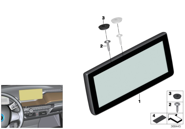 2019 BMW i3 Central Information Display Diagram for 65506842991