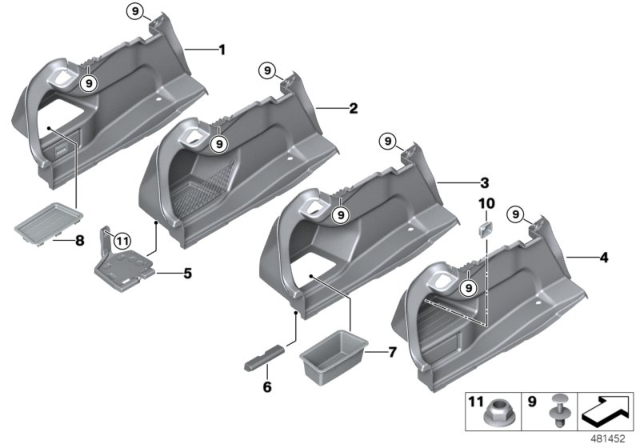 2014 BMW 428i Trunk Trim Panel Diagram 2