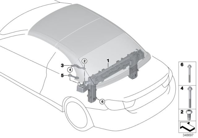 2014 BMW 428i xDrive Rollover Protection System Diagram