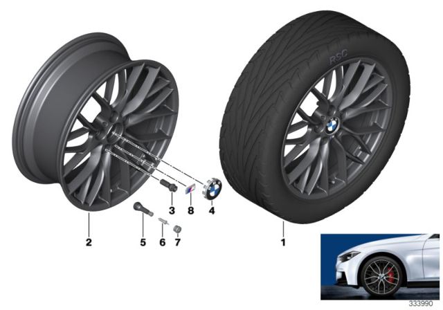 2014 BMW 435i BMW LA Wheel, M Double Spoke Diagram 1