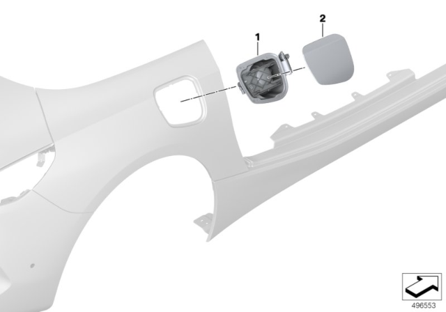 2019 BMW Z4 Fill-In Flap Diagram